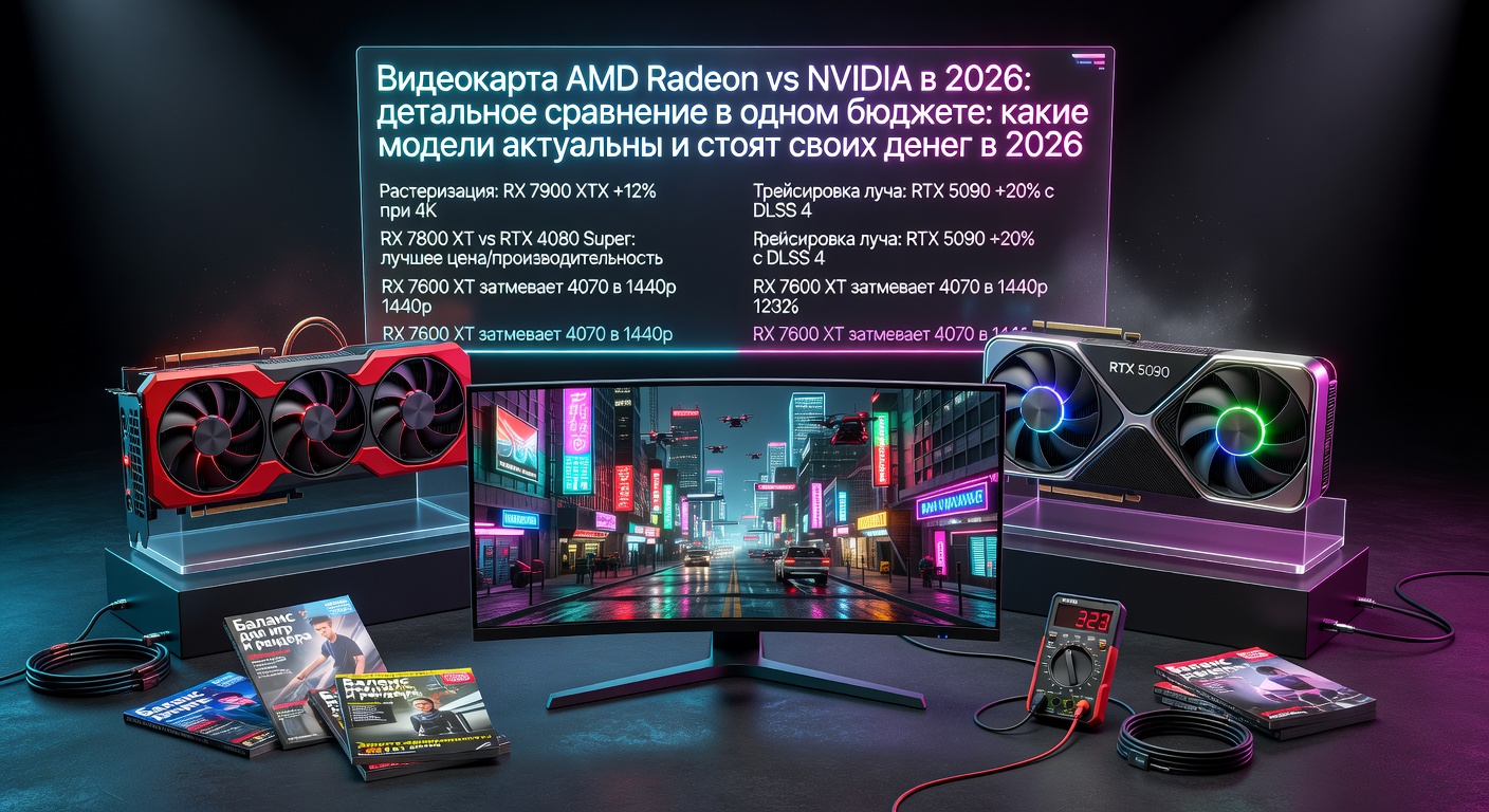 Видеокарта AMD Radeon vs NVIDIA в 2026: детальное сравнение в одном бюджете: какие модели актуальны и стоят своих денег в 2026