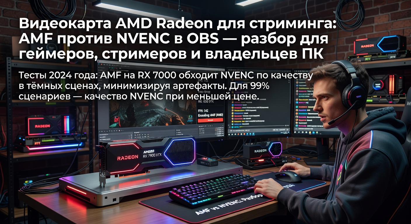 Видеокарта AMD Radeon для стриминга: AMF против NVENC в OBS — разбор для геймеров, стримеров и владельцев ПК
