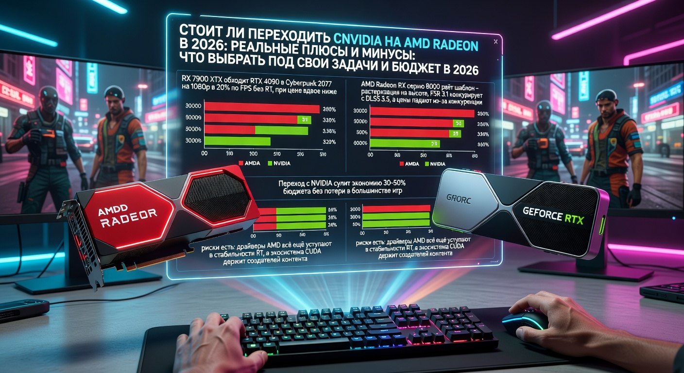 Стоит ли переходить с NVIDIA на AMD Radeon в 2026: реальные плюсы и минусы: что выбрать под свои задачи и бюджет в 2026