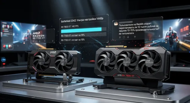 Видеокарта AMD Radeon RX 7700 XT vs RX 7800 XT: какую выбрать — мнение специалистов и реальные сценарии использования