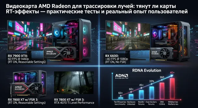 Видеокарта AMD Radeon для трассировки лучей: тянут ли карты RT-эффекты — практические тесты и реальный опыт пользователей
